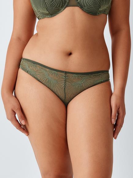 John Lewis Neve Bikini Knickers, Khaki, Khaki