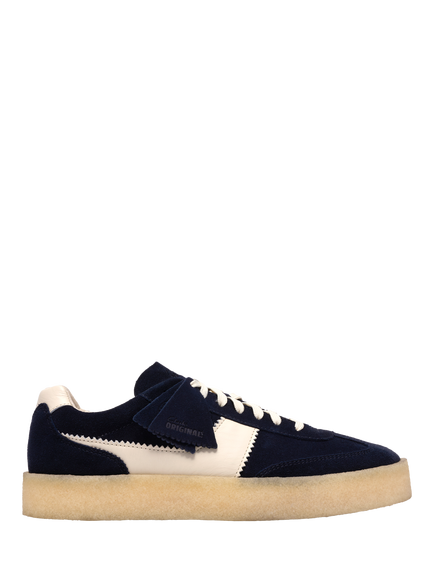 Clarks Originals Tor 80 Suede Lace Up Trainers, Navy/Multi, Navy/Multi