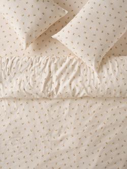 Piglet in Bed Posy Bud Linen Blend Bedding, Honey/Cream