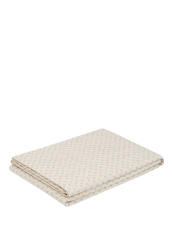 Piglet in Bed Martha Washed Cotton Flat Sheet - view 2, Mellow Green/Cream