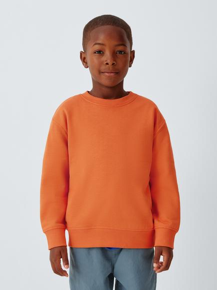 John Lewis Kids' Crew Neck Sweatshirt, Golden Ochre, Golden Ochre