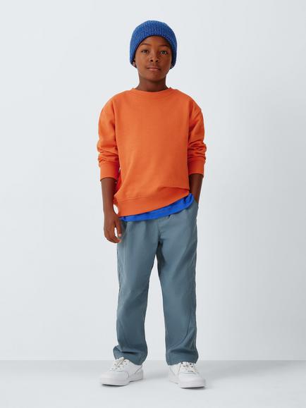 John Lewis Kids' Crew Neck Sweatshirt, Golden Ochre - view 2, Golden Ochre