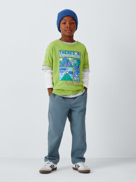 John Lewis Kids' No Place Like Earth T-Shirt, Pickled Pepper - view 2, Pickled Pepper