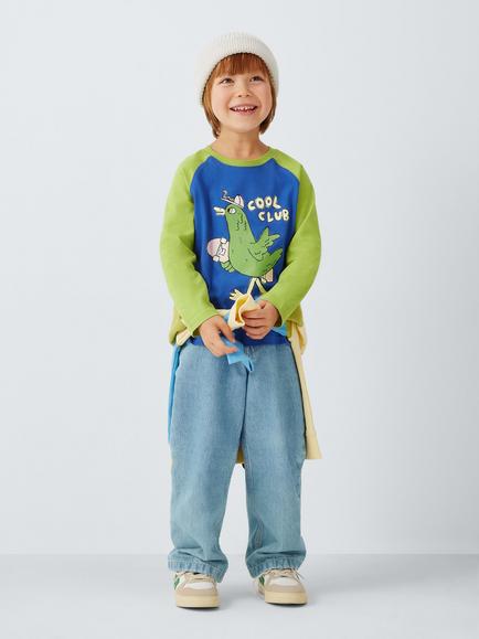 John Lewis Kids' Cool Club Long Sleeve T-Shirt, Dazzling Blue - view 2, Dazzling Blue
