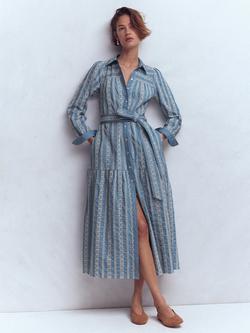 Boden Ellie Broderie Anglaise Cotton Maxi Dress, Indigo Blue, Indigo Blue