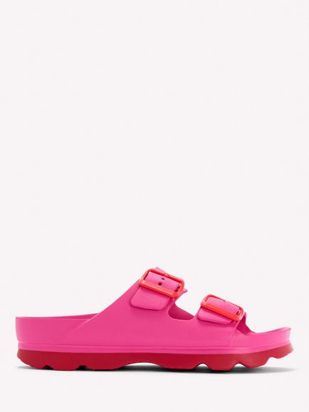 Boden Lyla Double Buckle Slider Sandals, Pink/Red, Pink/Red