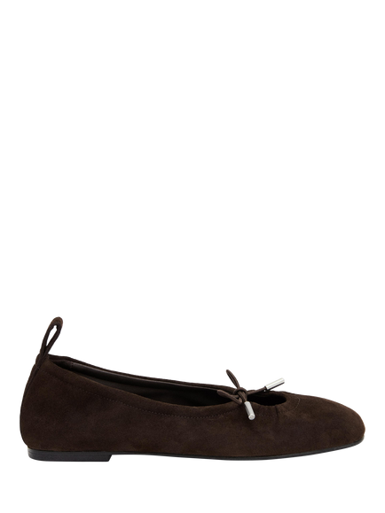 ALOHAS Rosalind Leather Ballerina Pumps, Chocolate, Chocolate