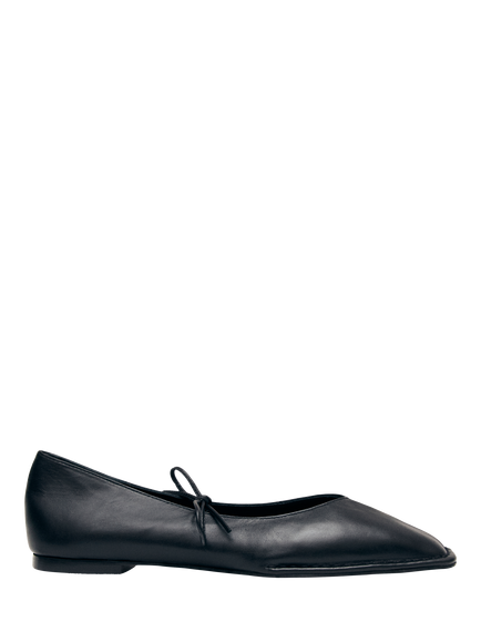 ALOHAS Sway Leather Ballerina Pumps, Black, Black