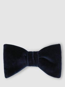 Reiss Velvet Bow Tie, Navy, Navy