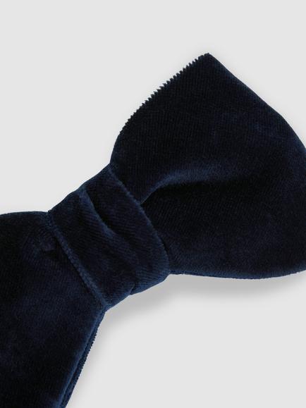 Reiss Velvet Bow Tie, Navy - view 2, Navy