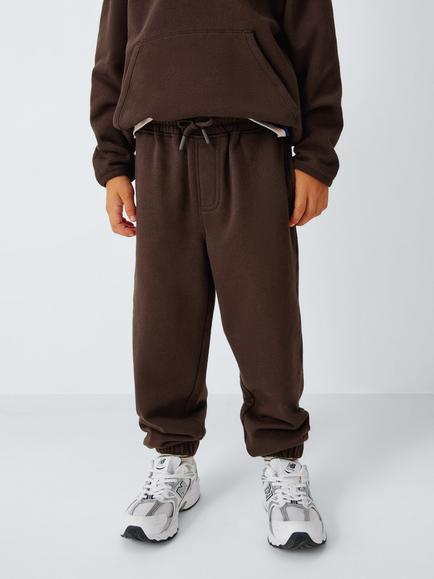 John Lewis Kids' Dino Embroidered Half Zip Sweatshirt & Joggers Set, Coffee Bean - view 2, Coffee Bean