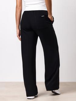 Gym King Textured Mid Rise Wide Leg Trousers, Black - view 2, Black