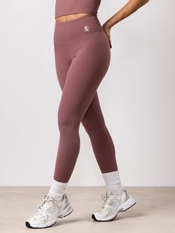 Gym King 365 Elasticated Leggings, Brown Plum