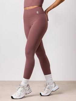 Gym King 365 Elasticated Leggings - view 2, Brown Plum