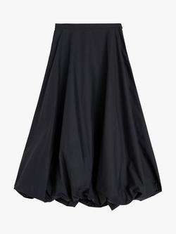 By Malene Birger Aubrey Bubble Hem Midaxi Skirt, Black, Black