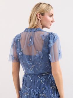 Phase Eight Azera Beaded Cover Up, Blue - view 2, Blue