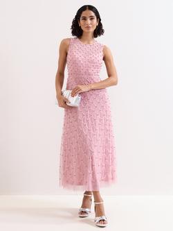 Phase Eight Leandra Beaded Midaxi Dress, Pale Pink, Pale Pink