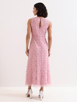 Phase Eight Leandra Beaded Midaxi Dress, Pale Pink - view 2, Pale Pink