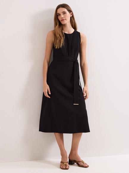 Phase Eight Marta Open Back Midi Dress, Black