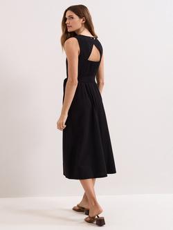 Phase Eight Marta Open Back Midi Dress, Black - view 2, Black