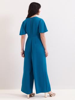 Phase Eight Julissa Wide Leg Jumpsuit, Blue - view 2, Blue