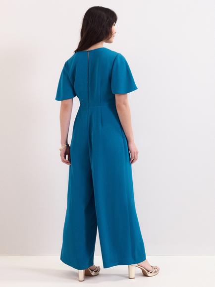 Phase Eight Julissa Wide Leg Jumpsuit, Blue - view 2, Blue