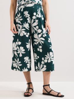 Phase Eight Josie Floral Crop Trousers, Green, Green