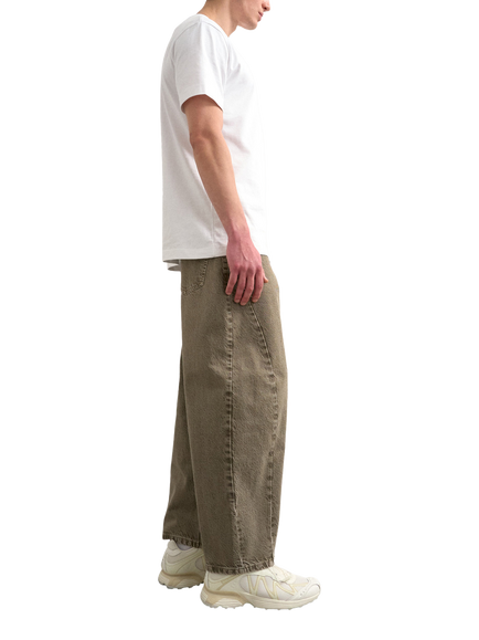 Topman Baggy Barrel Leg Jeans, Brown - view 2, Brown