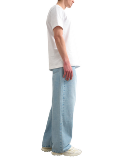 Topman Barrel Leg Jeans, Light Wash Blue - view 2, Light Wash Blue