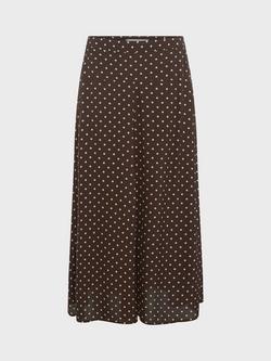 Gerard Darel Jihan Polka Dot Maxi Skirt, Brown, Brown