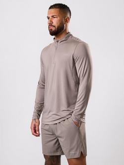 Gym King Energise Quarter Zip Sports Top, Truffle, Truffle