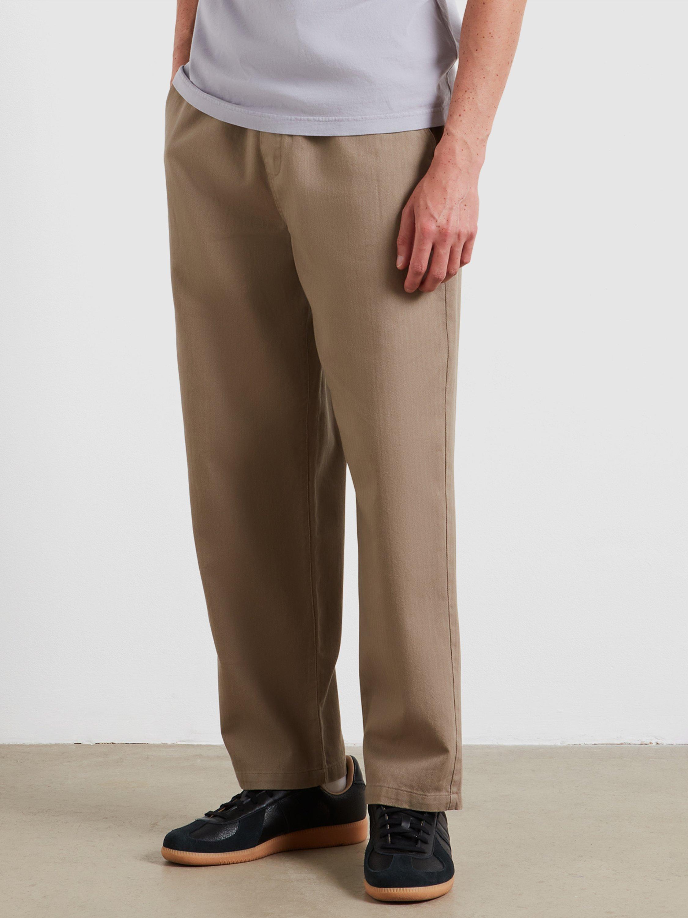 Product image 2 of 4, which shows Farah Cotton Elasticated Waist Trousers, Ashen Taupe, L