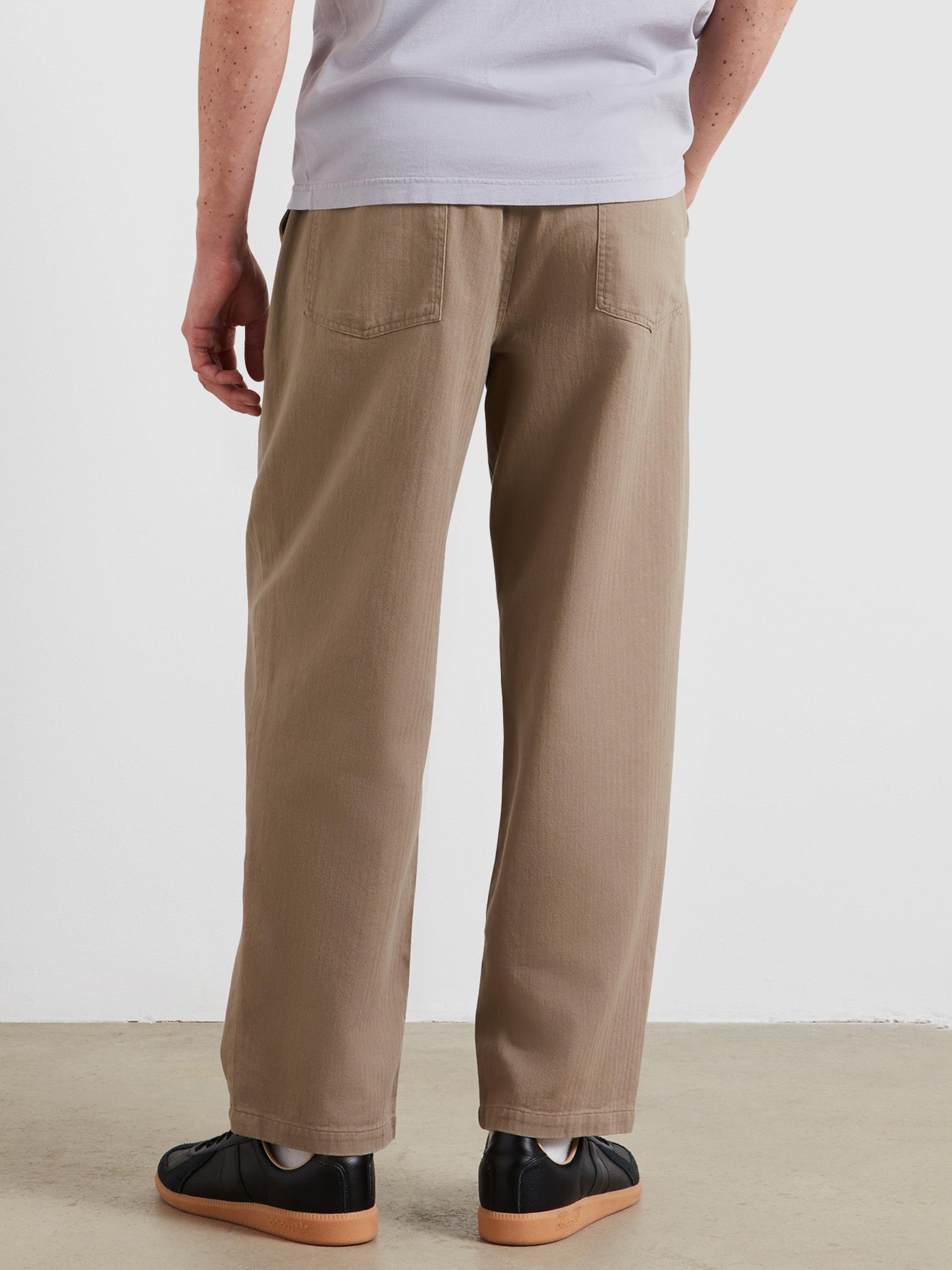 Product image 3 of 4, which shows Farah Cotton Elasticated Waist Trousers, Ashen Taupe, L