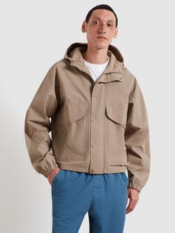 Farah Shenley Hooded Windbreaker Jacket, Ashen Taupe