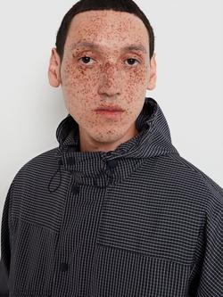 Farah Shenley Check Hooded Jacket, True Navy - view 2, True Navy