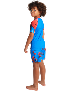 Brand Threads Kids' Spiderman Short Swim Set, Multi - view 2, Multi