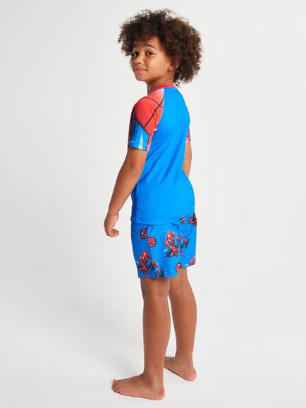 Brand Threads Kids' Spiderman Short Swim Set, Multi - view 2, Multi