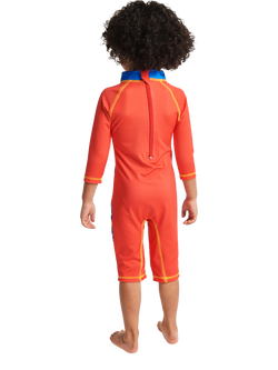 Brand Threads Kids' Long Sleeved Spiderman Swim Suit, Multi - view 2, Multi