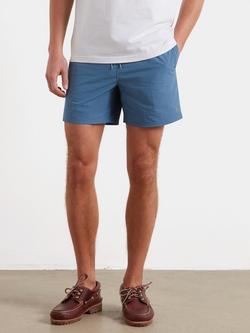 Farah Contrast Drawcord Swim Shorts, Blue Tide