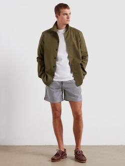 Farah Striped Seersucker Swim Shorts, True Navy - view 2, True Navy