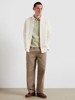 Farah Cotton Rich Loose Fit Short Sleeve Polo Shirt - view 2, Green Shade