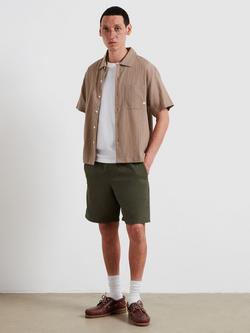 Farah Cotton Blend Relaxed Box Fit Textured Shirt - view 2, Ashen Taupe