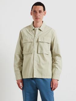 Farah Cotton Canvas Relaxed Fit Shirt, Green Shade