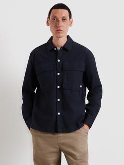 Farah Cotton Canvas Relaxed Fit Shirt, True Navy