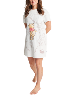 Brand Threads Disney Winnie The Pooh Nightdress, Cream, Cream