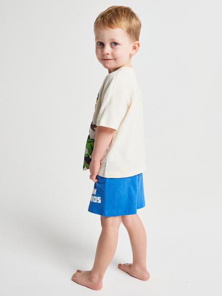 Brand Threads Kids' Iron Man Cotton Short Pyjama Set, Multi - view 2, Multi