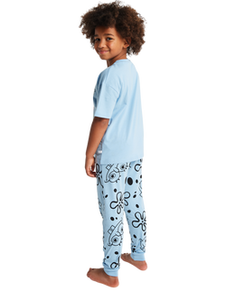 Brand Threads Kids' SpongeBob SquarePants Short Sleeved Pyjama Set, Blue - view 2, Blue