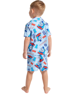Brand Threads Kids' Thomas The Tank Engine Short Pyjama Set, Blue - view 2, Blue