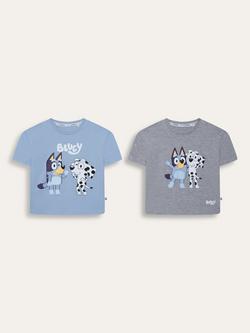 Brand Threads Kids' Short Sleeve Bluey Print T-Shirt, Pack of 2, Multi, Multi