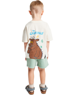 Brand Threads Kids' Gruffalo T-shirt and Shorts Set, Multi - view 2, Multi